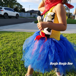 Toy Story Jessie cowgirl deluxe tutu dress set, Disney cosplay costume set (3pcs)