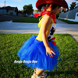Toy Story Jessie cowgirl deluxe tutu dress set, Disney cosplay costume set (3pcs)