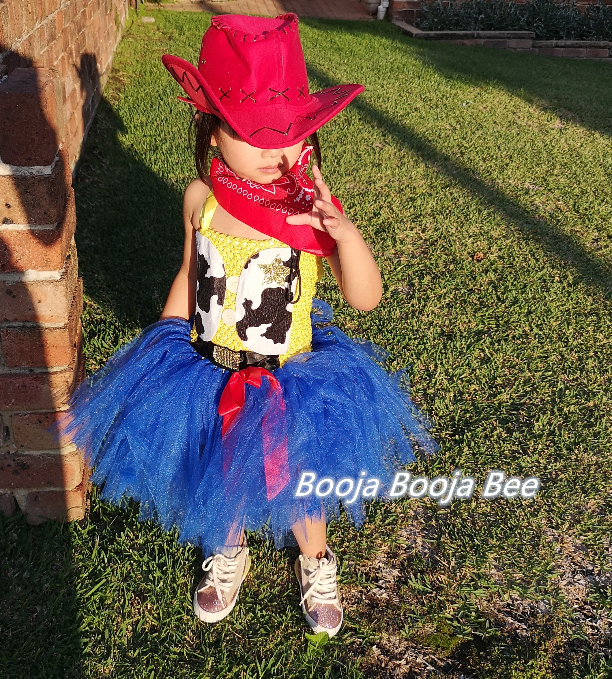 Toy Story Jessie cowgirl deluxe tutu dress set, Disney cosplay costume set (3pcs)