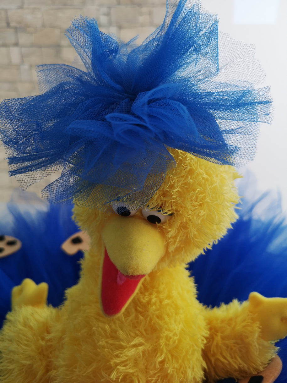 Cookie Monster blue fluffy tutu skirt, Sesame Street themed party, 1st baby girl birthday wear, Aged 1-2 cute outfits