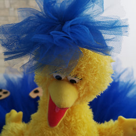 Cookie Monster blue fluffy tutu skirt, Sesame Street themed party, 1st baby girl birthday wear, Aged 1-2 cute outfits