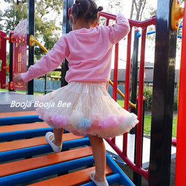 Baby girl 1st Rainbow tutu skirt, Toddler Playful Pastel skirt