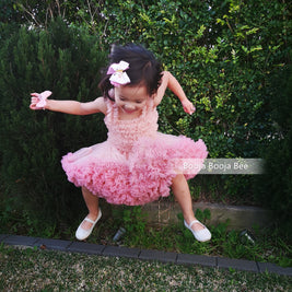 Baby girl toddler fluffy wild rose tutu dress, 1st Birthday party wear