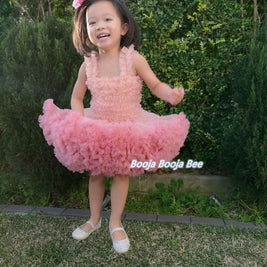 Baby girl toddler fluffy wild rose tutu dress, 1st Birthday party wear