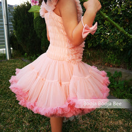 Baby girl toddler fluffy wild rose tutu dress, 1st Birthday party wear