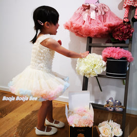 Baby Girl 1st Rainbow tutu Dress, Girls Birthday Party Dress