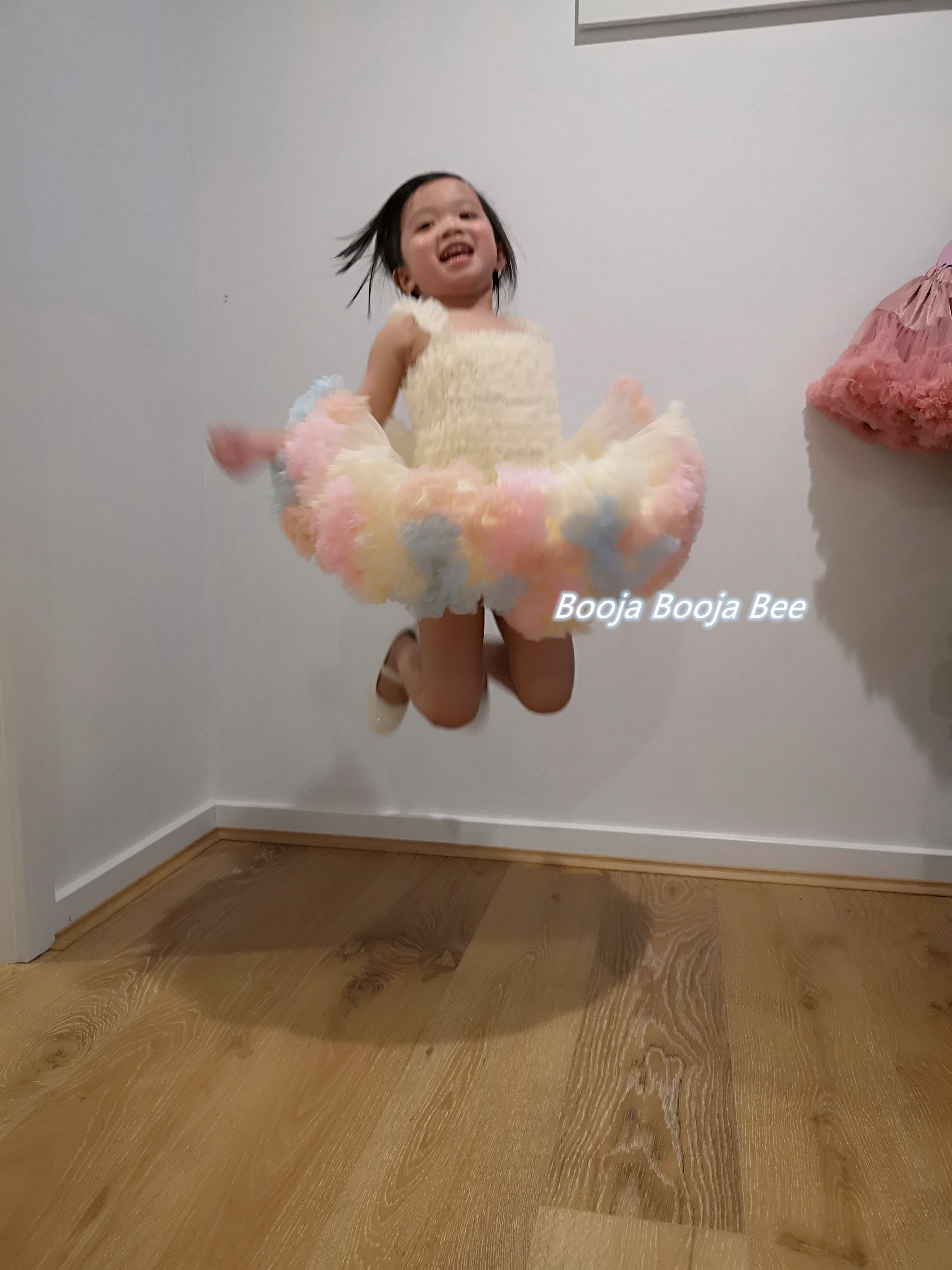 Baby Girl 1st Rainbow tutu Dress, Girls Birthday Party Dress