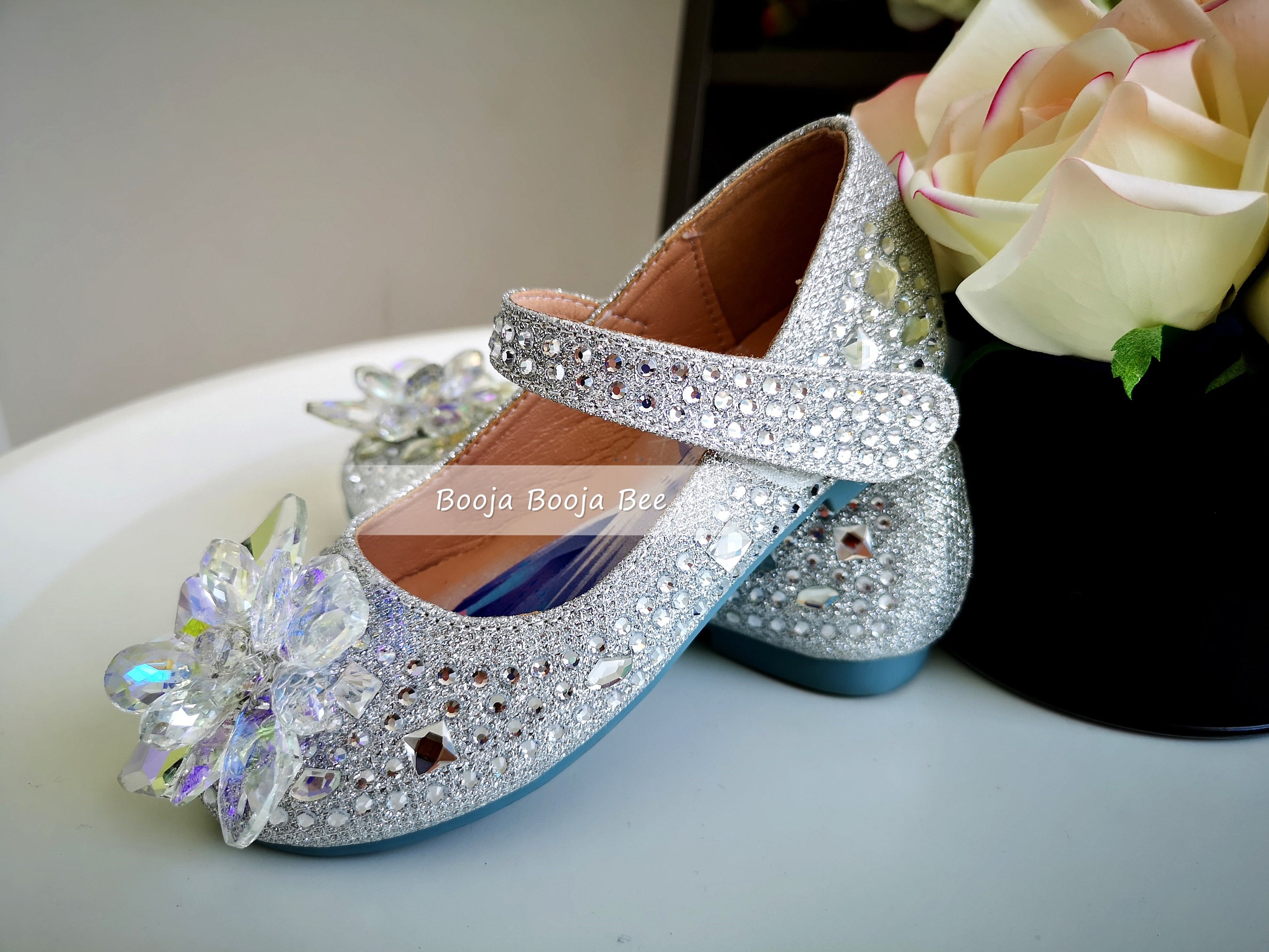 Frozen Elsa rhinestones princess magic shoes