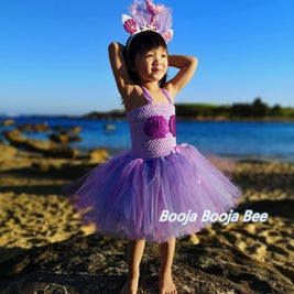Girls 1st sea purple mermaid tutu dress, Deep in the sea party