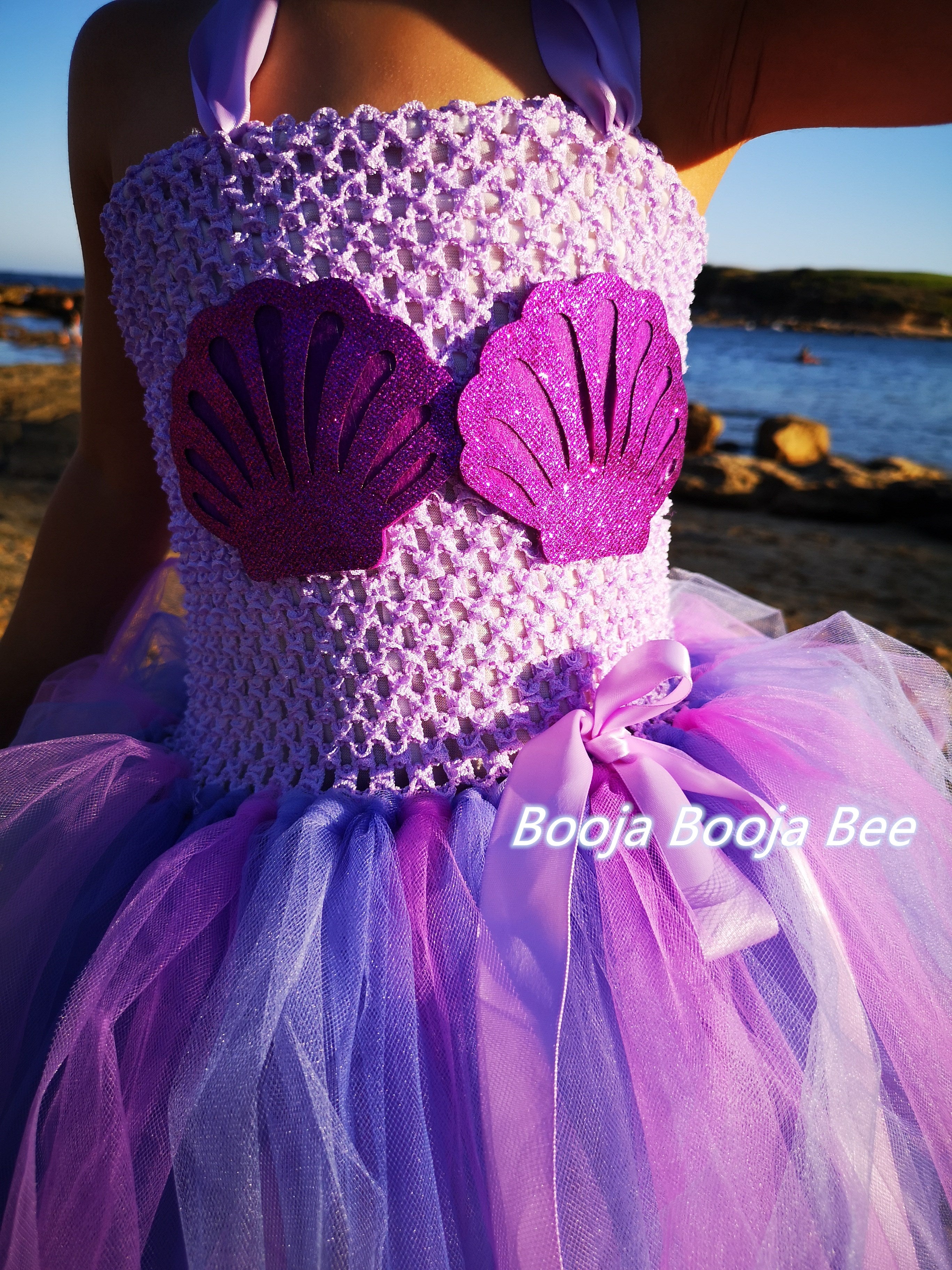 Girls 1st sea purple mermaid tutu dress, Deep in the sea party