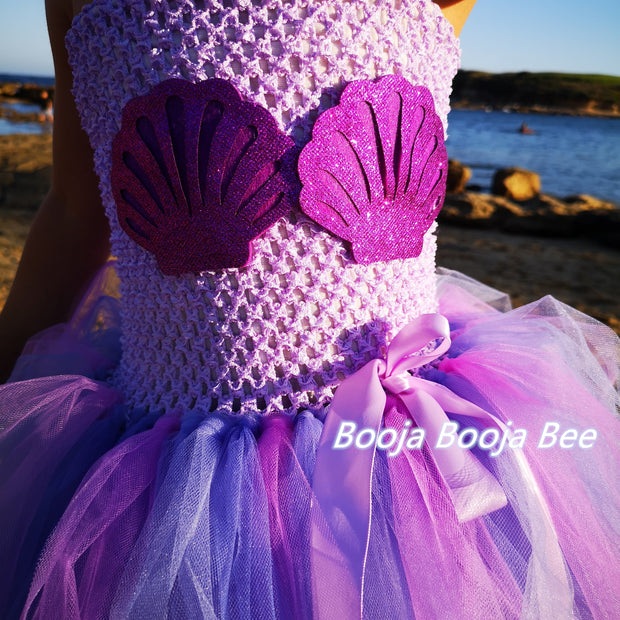 Girls 1st sea purple mermaid tutu dress, Deep in the sea party