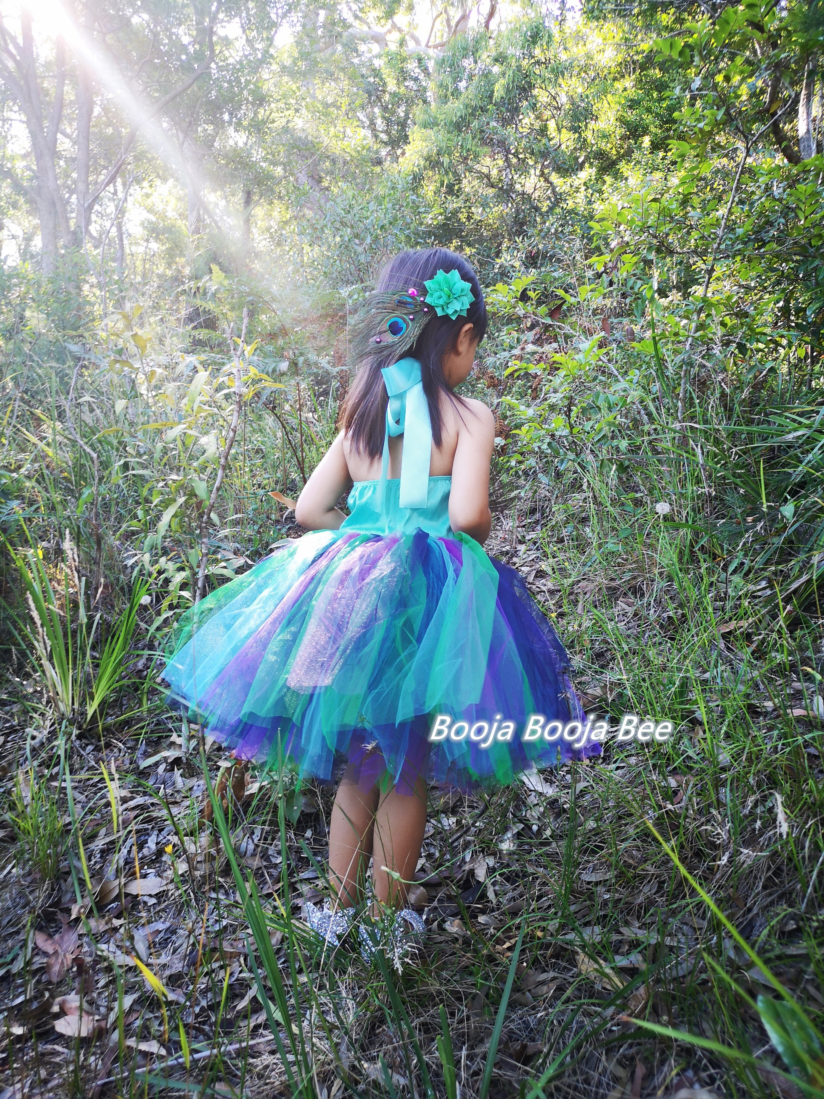 Luxury Girl sequins Peacock tutu dress, Animal party girls costume sets