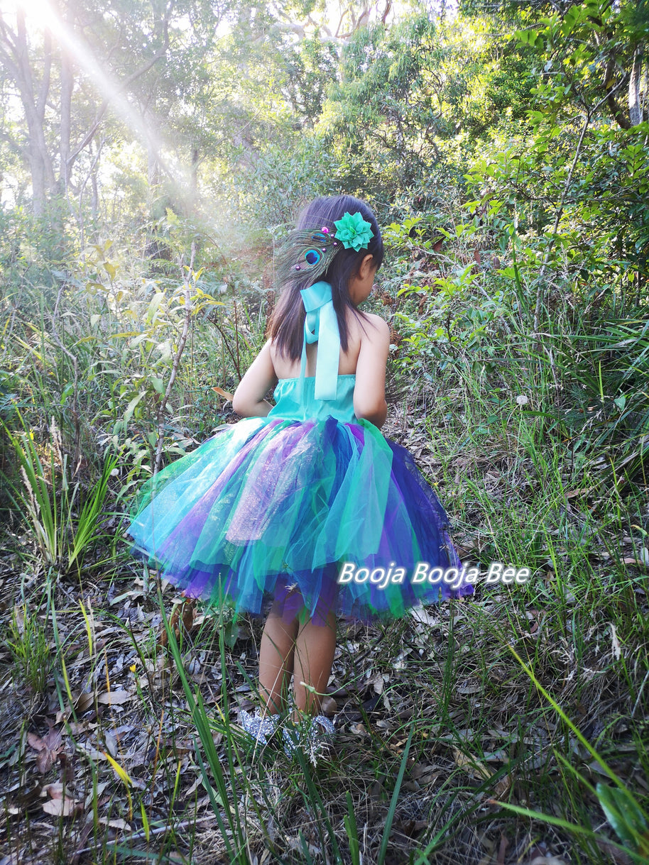 Luxury Girl sequins Peacock tutu dress, Animal party girls costume sets