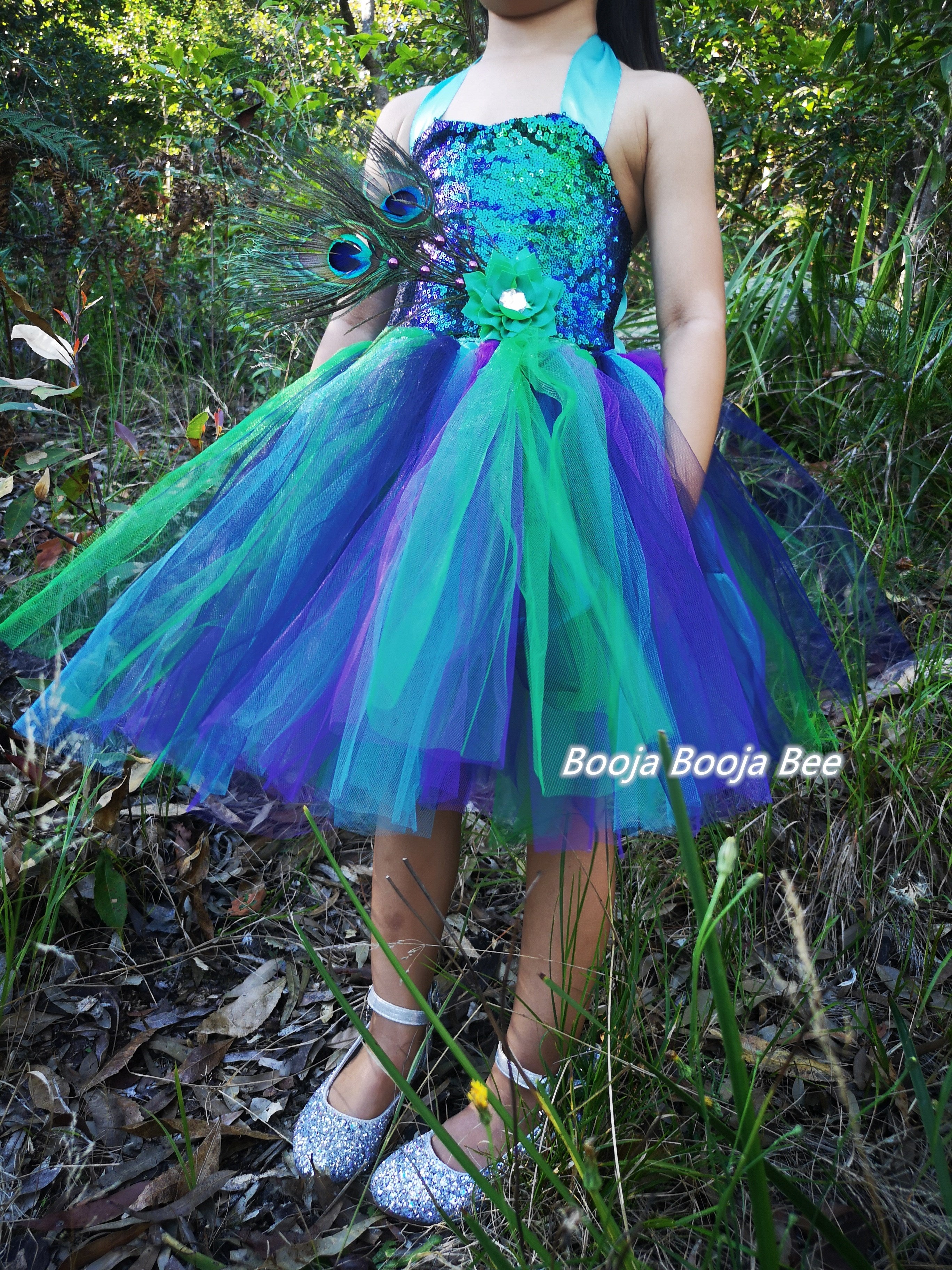 Luxury Girl sequins Peacock tutu dress, Animal party girls costume sets