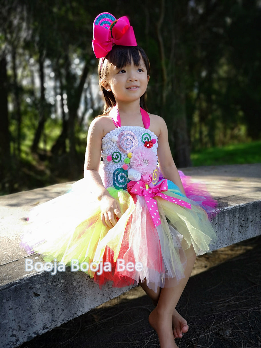 Lollipop Candy tutu rainbow dress, Candy themed birthday costume