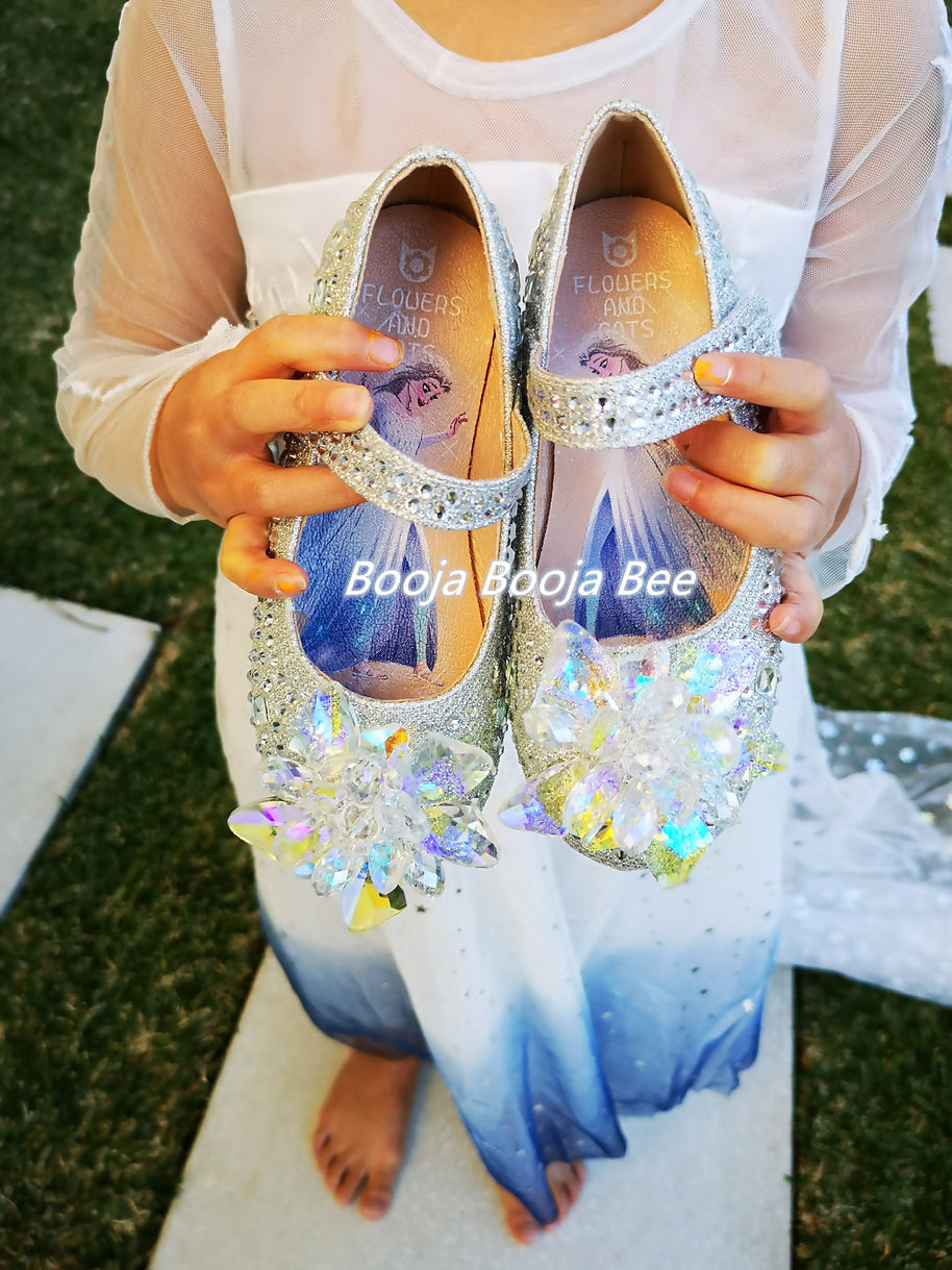 Frozen Elsa rhinestones princess magic shoes