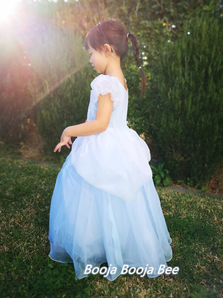 Magical Cinderella costume dress, Disney princess party gown, Halloween dress-up cosplay