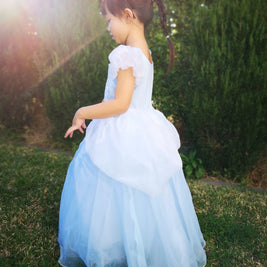 Magical Cinderella costume dress, Disney princess party gown, Halloween dress-up cosplay
