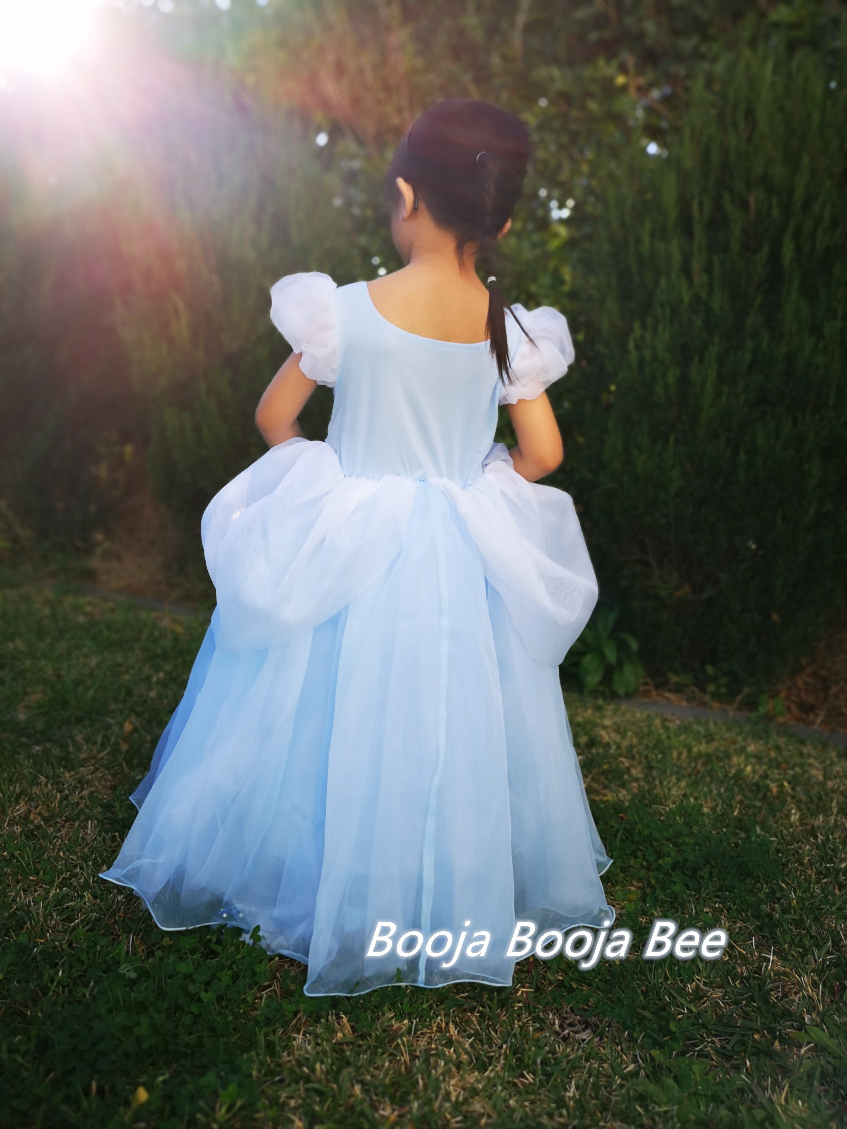 Magical Cinderella costume dress, Disney princess party gown, Halloween dress-up cosplay