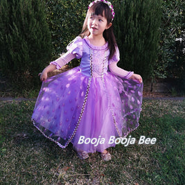 Rapunzel Tangled toddler deluxe gown dress, Girls birthday dress up themed party