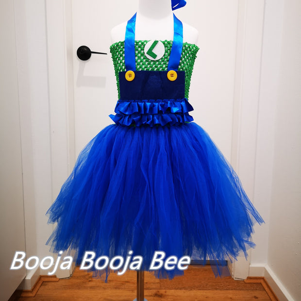 Mario Luigi inspired tutu dress, Halloween costume, Mario cosplay sets