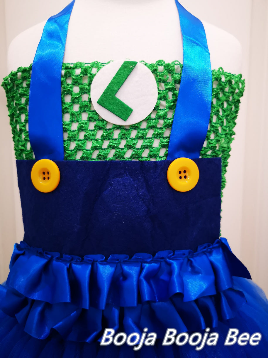 Mario Luigi inspired tutu dress, Halloween costume, Mario cosplay sets