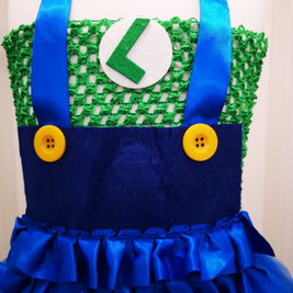Mario Luigi inspired tutu dress, Halloween costume, Mario cosplay sets