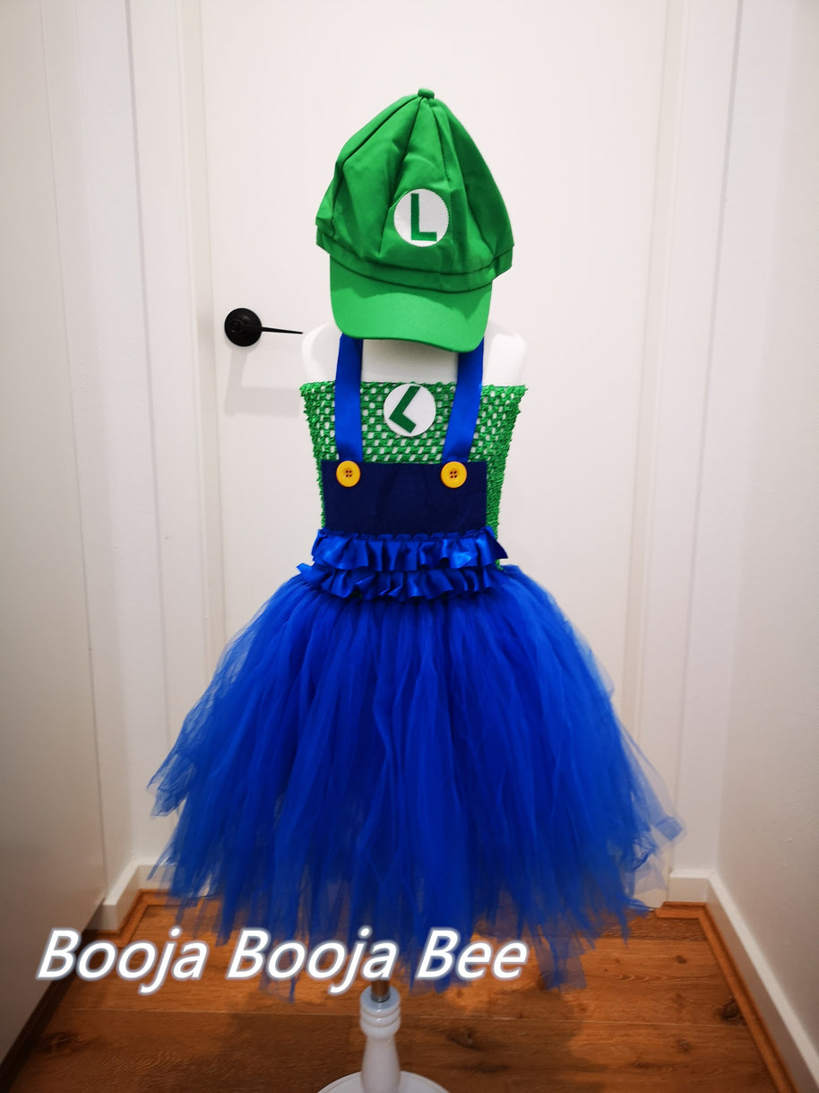Mario Luigi inspired tutu dress, Halloween costume, Mario cosplay sets