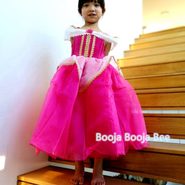 Sleeping beauty inspired costume, Princess Aurora cosplay dress gloves set