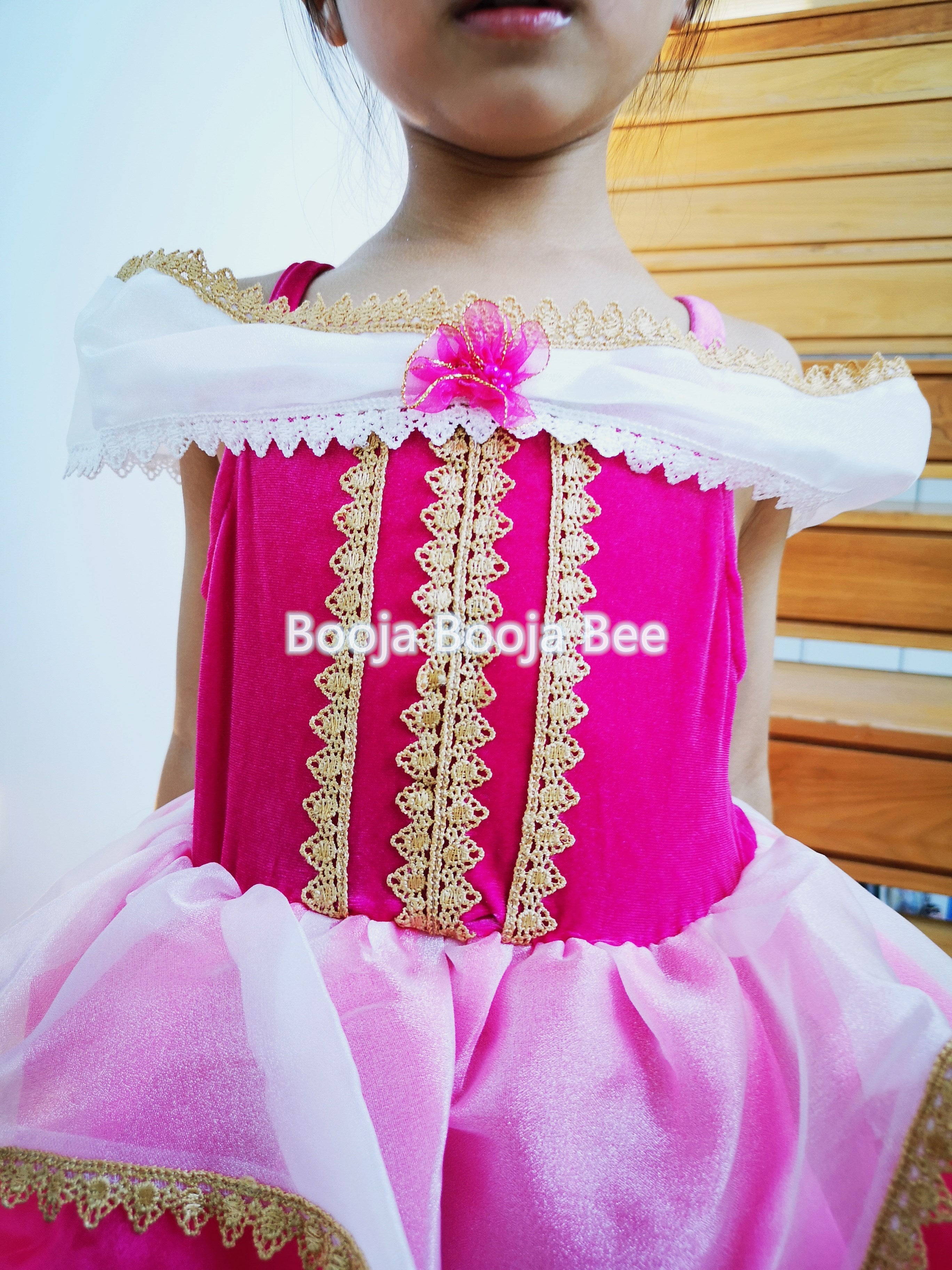 Sleeping beauty inspired costume, Princess Aurora cosplay dress gloves set