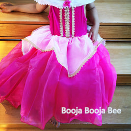 Sleeping beauty inspired costume, Princess Aurora cosplay dress gloves set