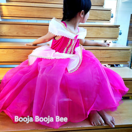 Sleeping beauty inspired costume, Princess Aurora cosplay dress gloves set