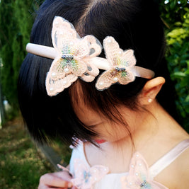 3D Butterflies light beige pink lace dress, A line embroidery girls gown dress