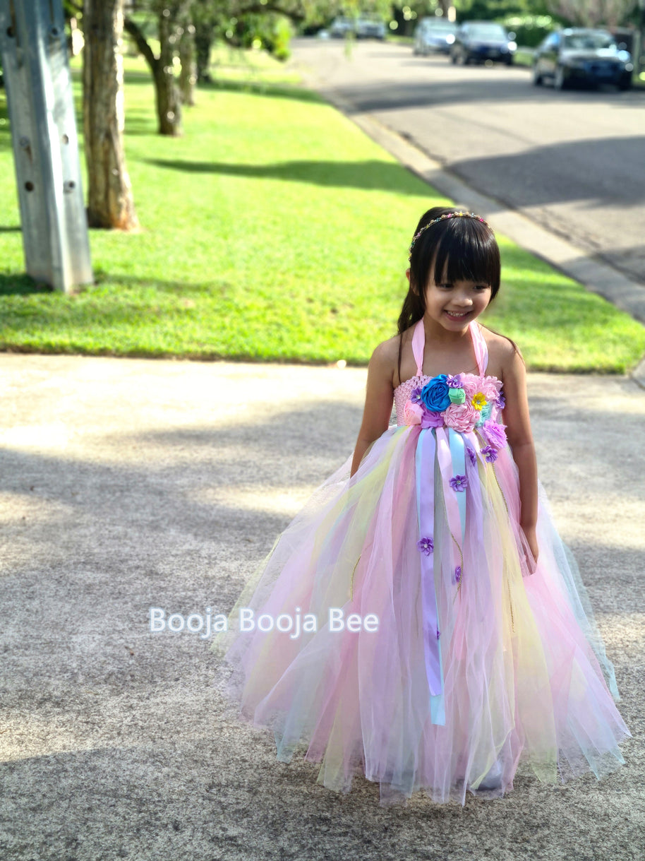Unicorn Rainbow Tutu Dress sets for 1st Birthday, Little Pony Pastel Party Wear