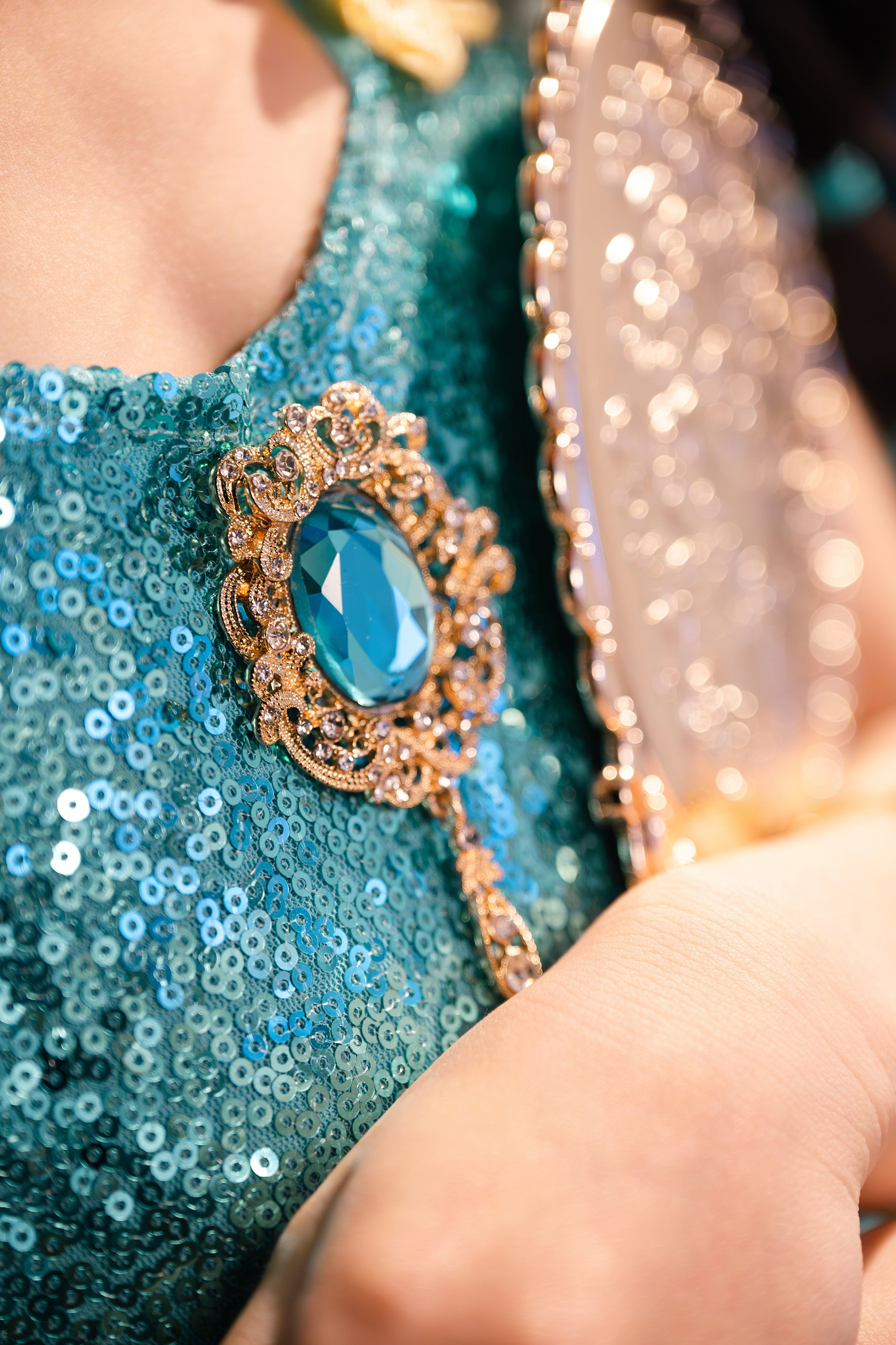 Jasmine Inspired Princess Dress for Girls – Elegant and Luxury Arabian Costume for Birthday & Party