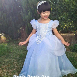 Magical Cinderella costume dress, Disney princess party gown, Halloween dress-up cosplay