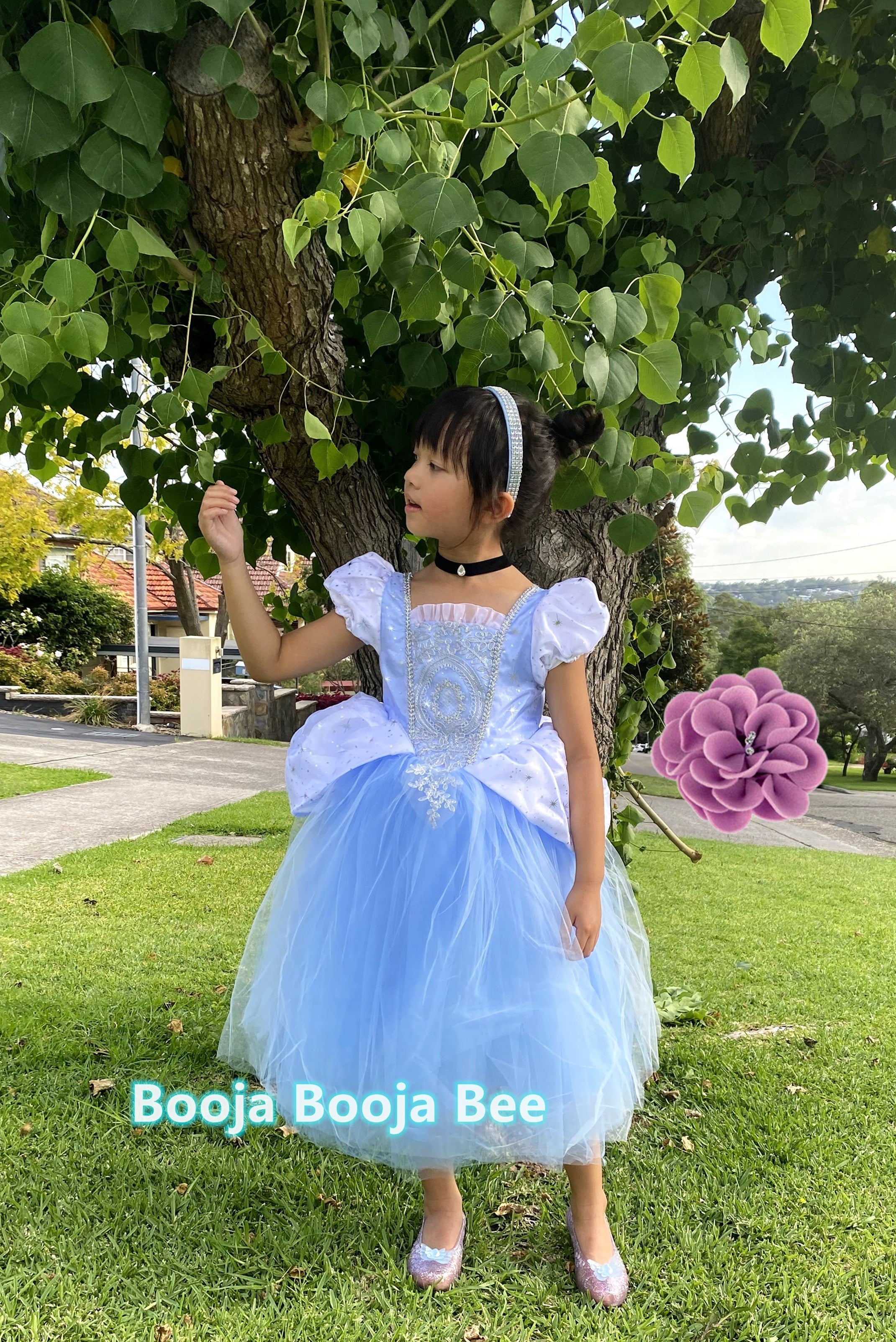 Cinderella princess costume dress, girls birthday gift, Fairy tale attire gown, aged 2-7