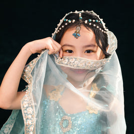 Jasmine Inspired Princess Dress for Girls – Elegant and Luxury Arabian Costume for Birthday & Party