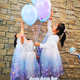 Frozen Elsa fantasy fluffy long sleeves tutu dress, party, costume, birthday