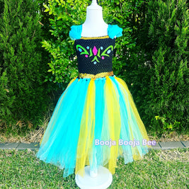 Frozen Anna toddler baby tutu 1st birthday，Princess costume tulle dress，Aged 0-10