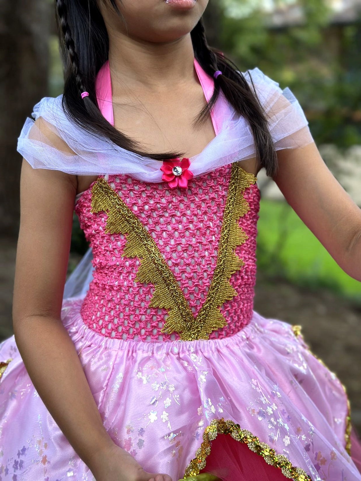 Aurora Pink Sleeping Beauty Princess tutu dress, Girls Pink party themed wear, Pageant dress, Movie cosplay dress