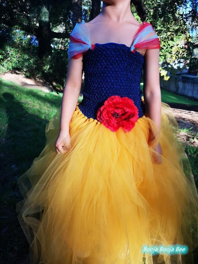 Snow White tutu dress, costume, birthday, photo shoot, Halloween, tulle, princess party, pre-order