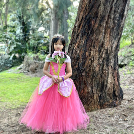 Aurora Pink Sleeping Beauty Princess tutu dress, Girls Pink party themed wear, Pageant dress, Movie cosplay dress