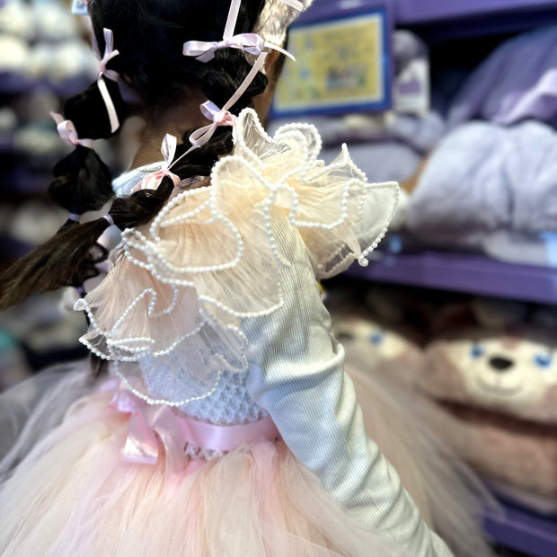 Linabell Pink fox girls costume, Kitsune Japanese cosplay ribbon dress