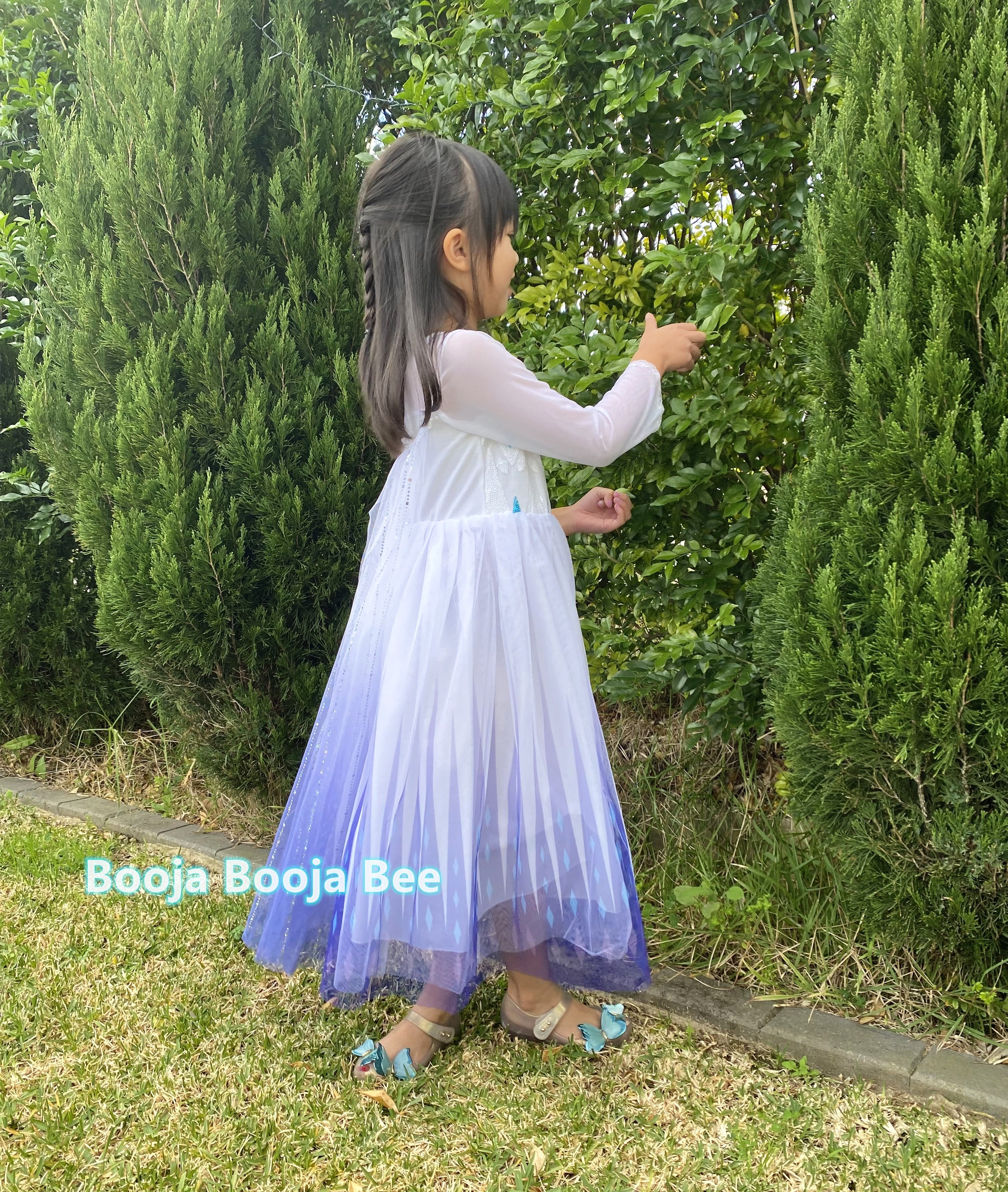 Disney themed party Elsa costumes for kids 3-8, Frozen 2 Elsa birthday princess dress