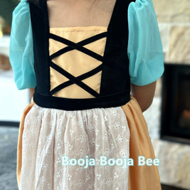 Cinderella maid inspired girls costume, Princess cleaning apron dress