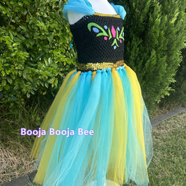 Frozen Anna toddler baby tutu 1st birthday，Princess costume tulle dress，Aged 0-10
